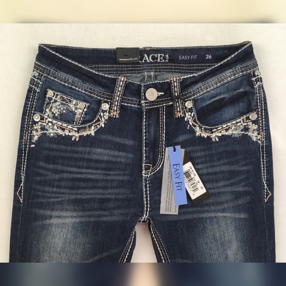 NWT GRACE IN LA JEANS Mid Rise Easy Skinny Jean - Picture 7 of 7